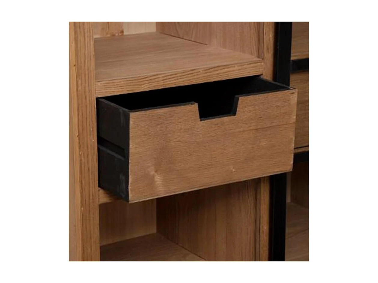 Vitrine 2 Tiroirs Design "Danik" 150cm Marron