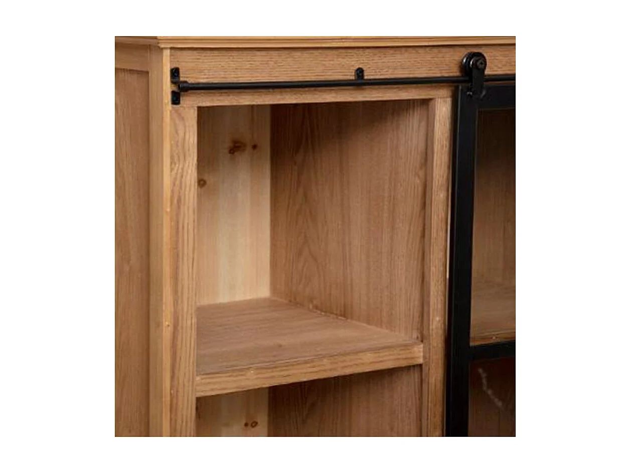 Vitrine 2 Tiroirs Design "Danik" 150cm Marron