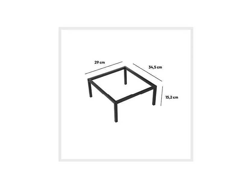 Pied pour Étagère "Mix N Modul" 34cm Noir