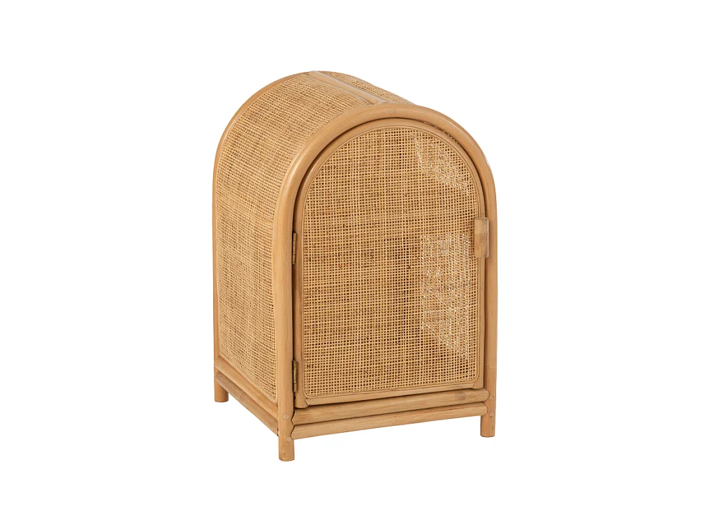 Étagère 1 Porte en Rotin "Ellen" 60cm Naturel