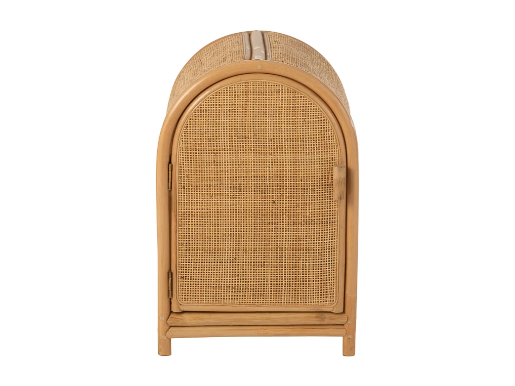 Étagère 1 Porte en Rotin "Ellen" 60cm Naturel