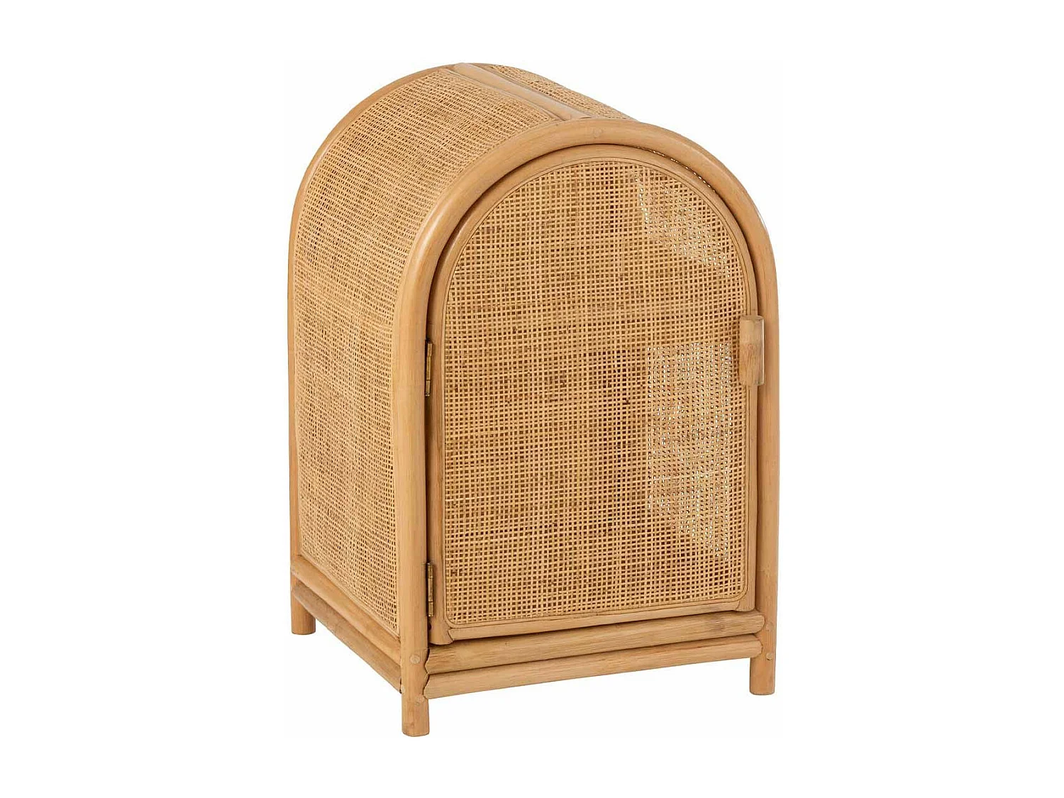 Étagère 1 Porte en Rotin "Ellen" 60cm Naturel