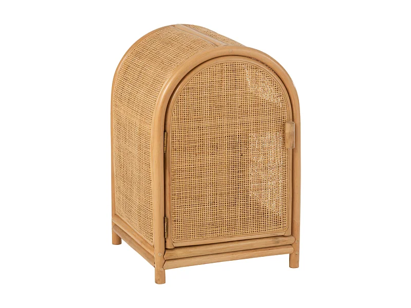 Étagère 1 Porte en Rotin "Ellen" 60cm Naturel