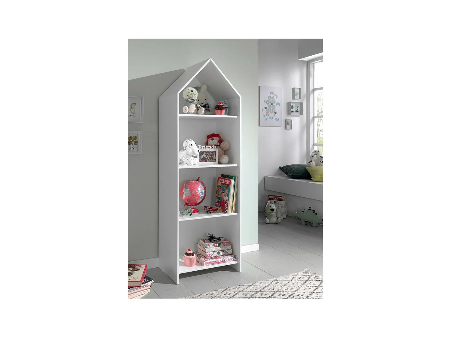 Pack - Étagère & Armoire 4 Niveaux "Casami" 171cm Blanc
