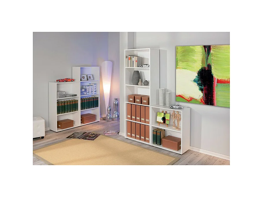 Étagère 4 Niveaux "Delnice" 145cm Blanc