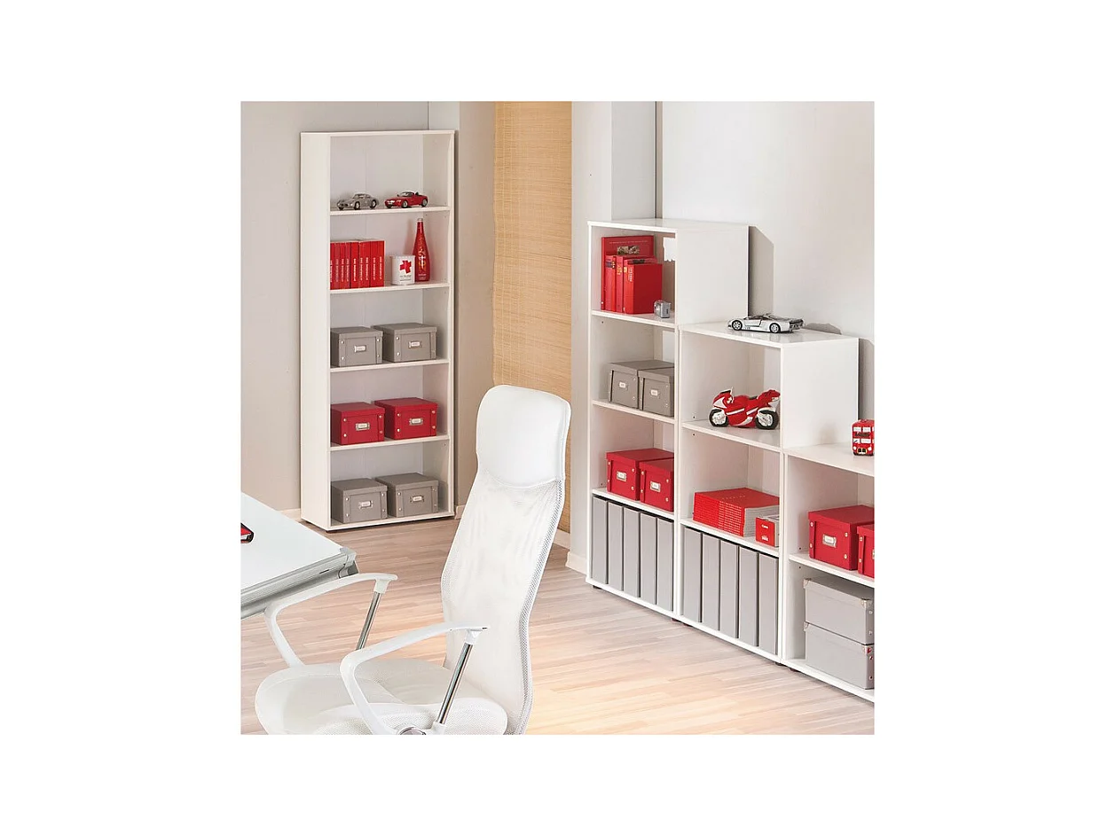 Étagère 4 Niveaux "Delnice" 145cm Blanc