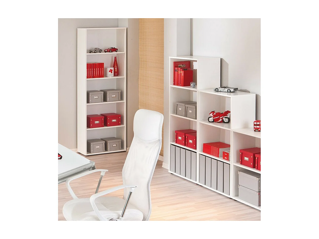 Étagère 4 Niveaux "Delnice" 145cm Blanc