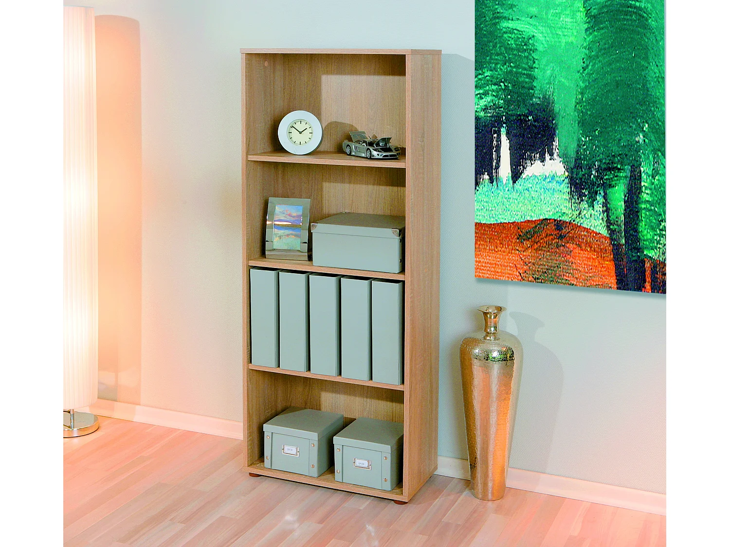 Étagère 4 Niveaux "Delnice" 145cm Chêne Sonoma