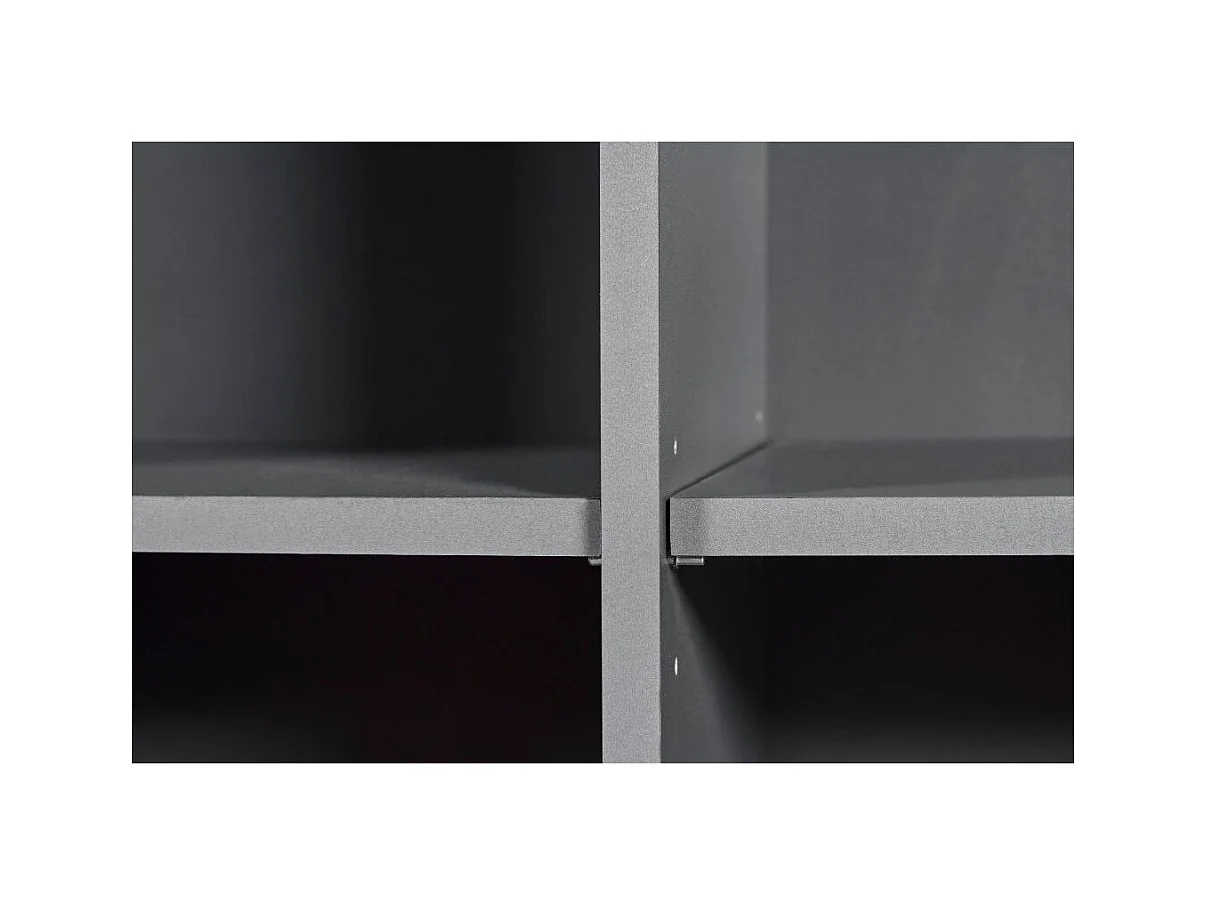 Étagère 4 Niveaux & 4 Portes "Azio" 91cm Gris