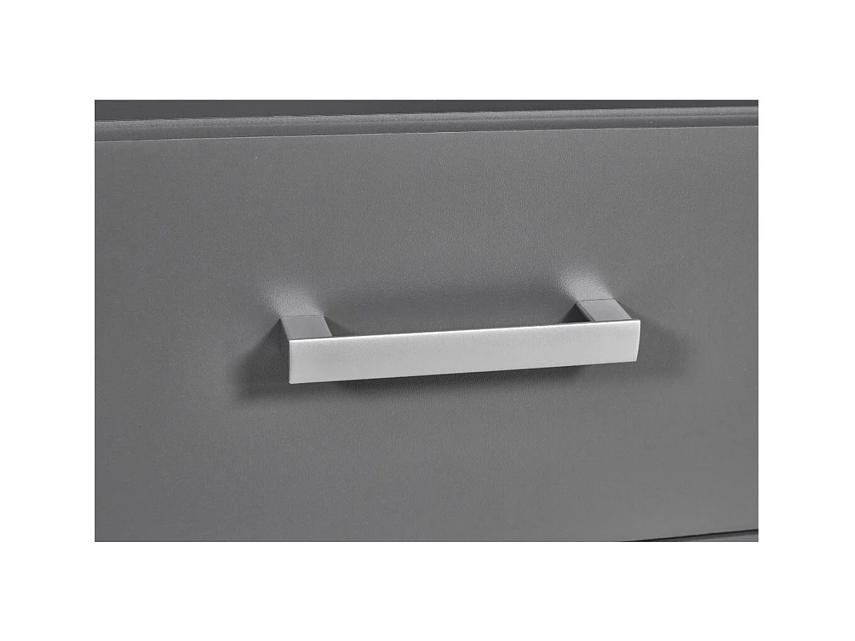 Étagère 4 Niveaux & 4 Portes "Azio" 91cm Gris