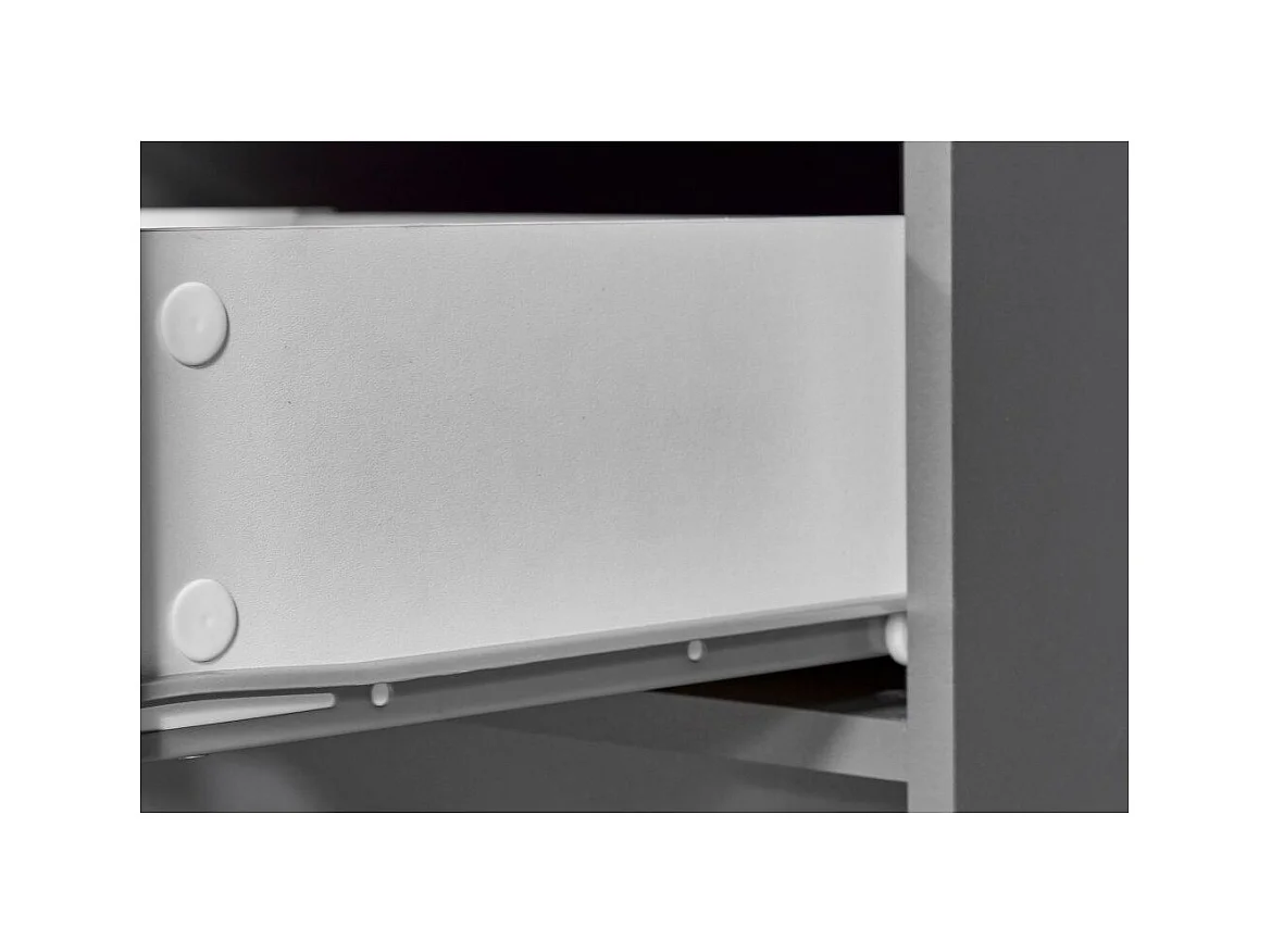 Étagère 4 Niveaux & 4 Portes "Azio" 91cm Gris