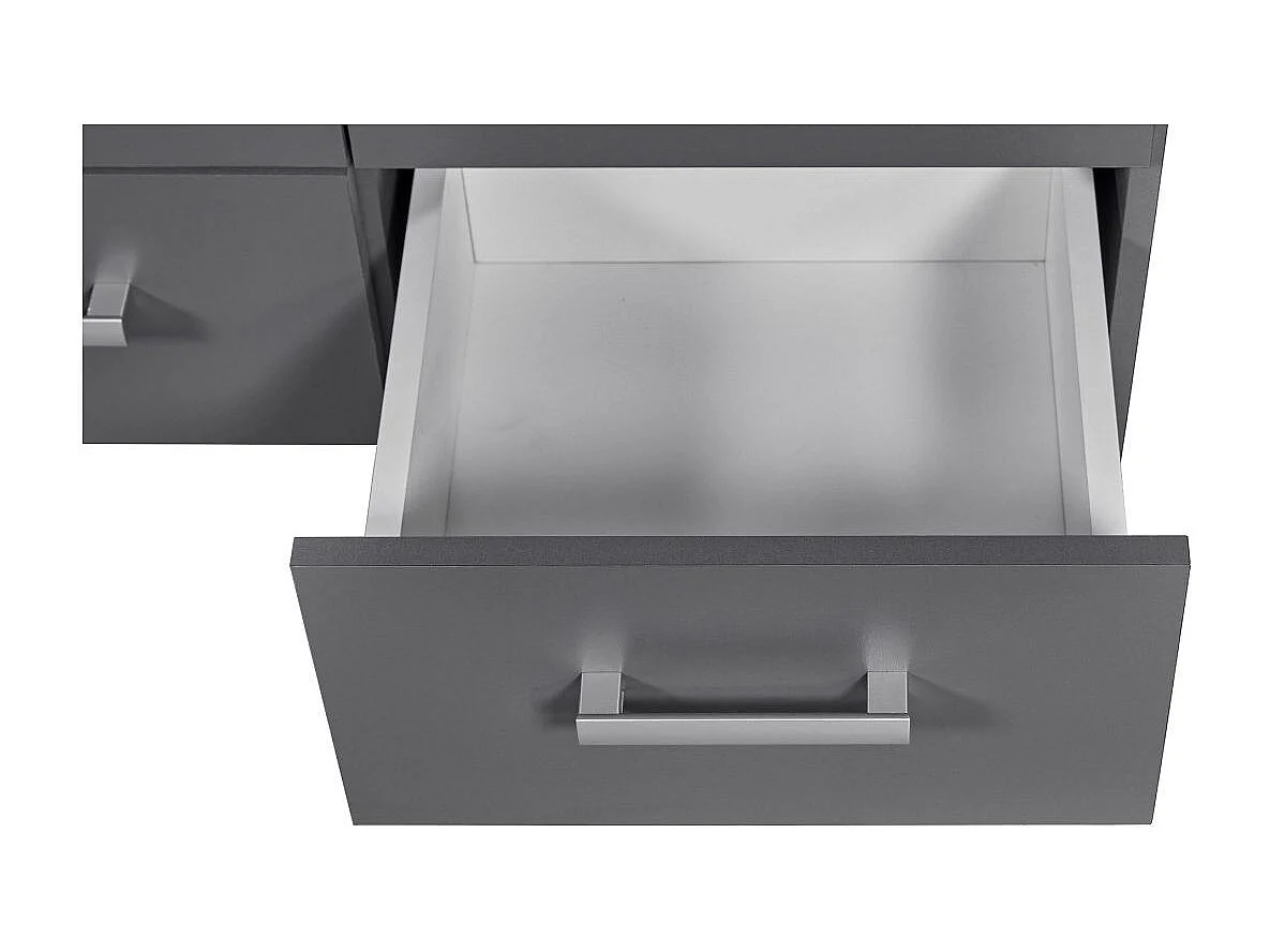 Étagère 4 Niveaux & 4 Portes "Azio" 91cm Gris