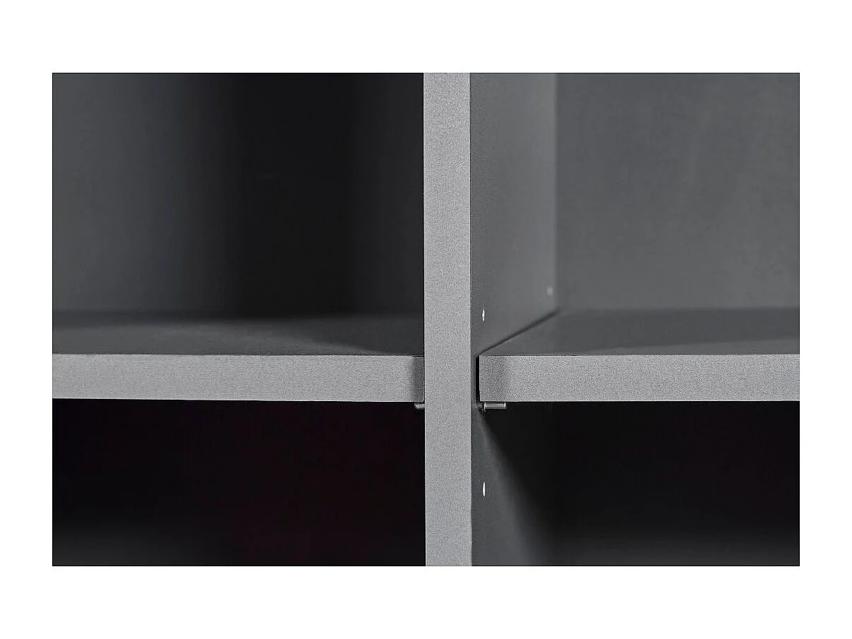 Étagère 4 Niveaux & 4 Portes "Azio" 91cm Gris