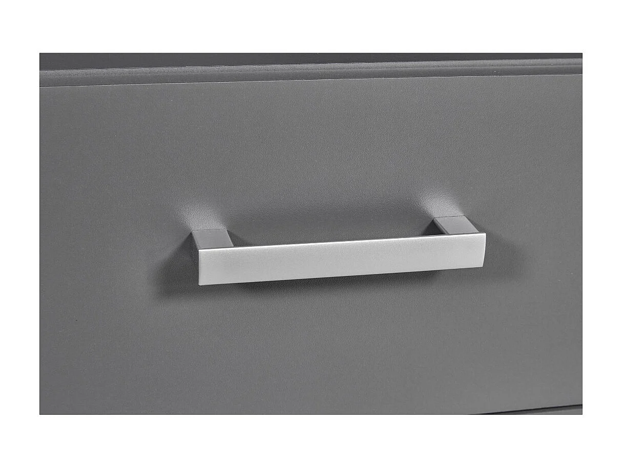 Étagère 4 Niveaux & 4 Portes "Azio" 91cm Gris