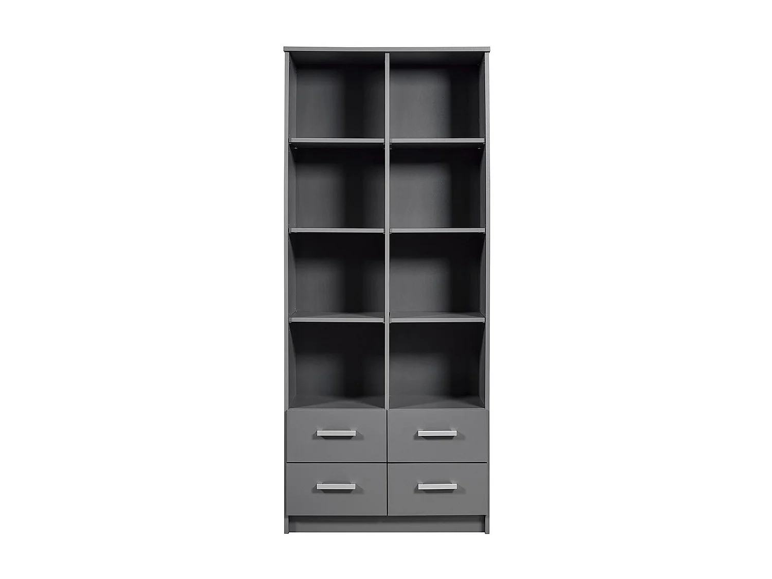 Étagère 4 Niveaux & 4 Portes "Azio" 91cm Gris