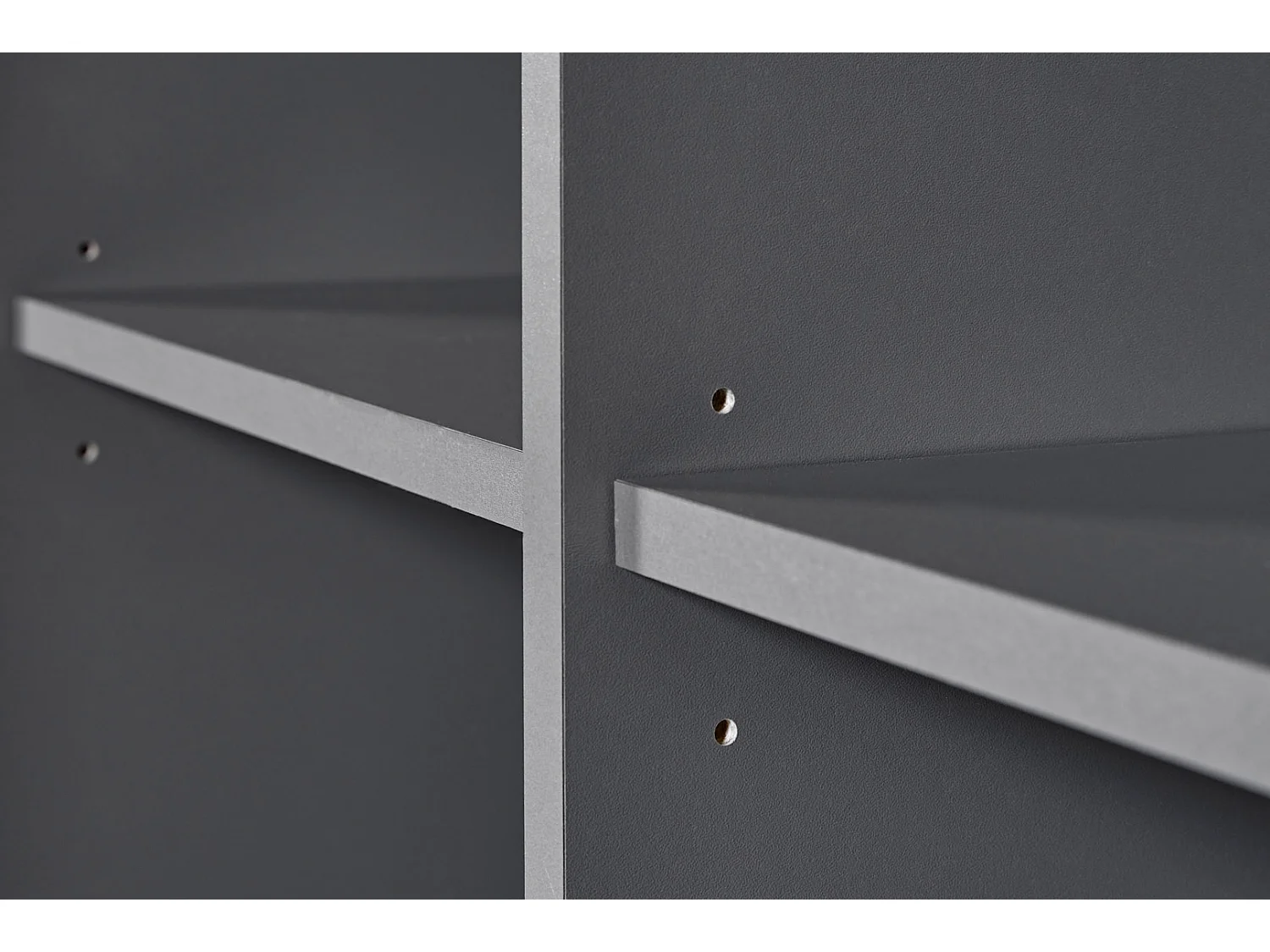 Étagère 4 Niveaux & 4 Portes "Azio" 91cm Gris
