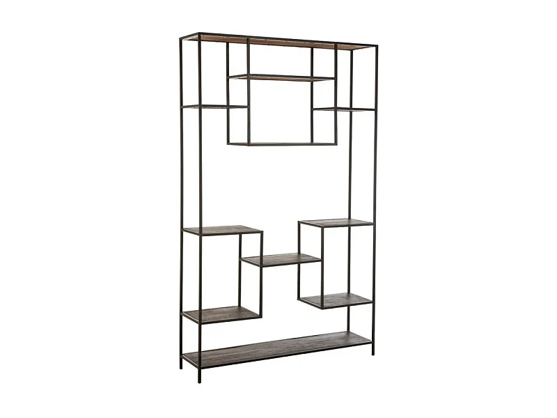 Étagère 10 Niveaux Design "Fien" 195cm Marron