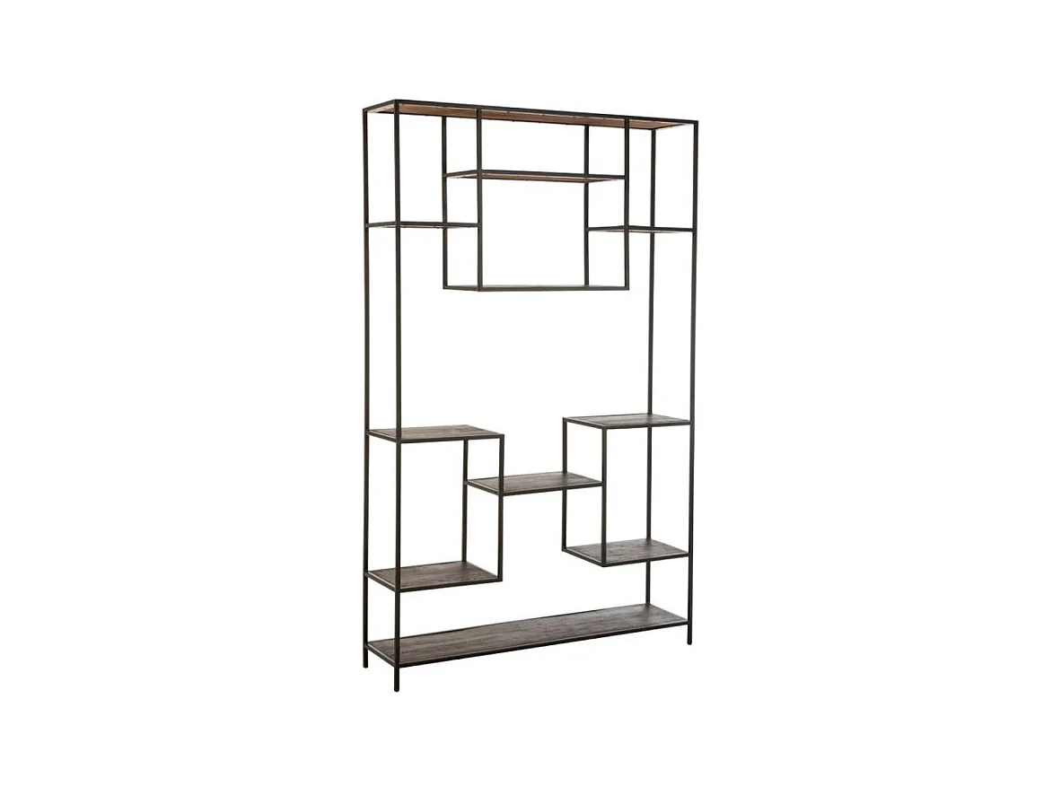 Étagère 10 Niveaux Design "Fien" 195cm Marron