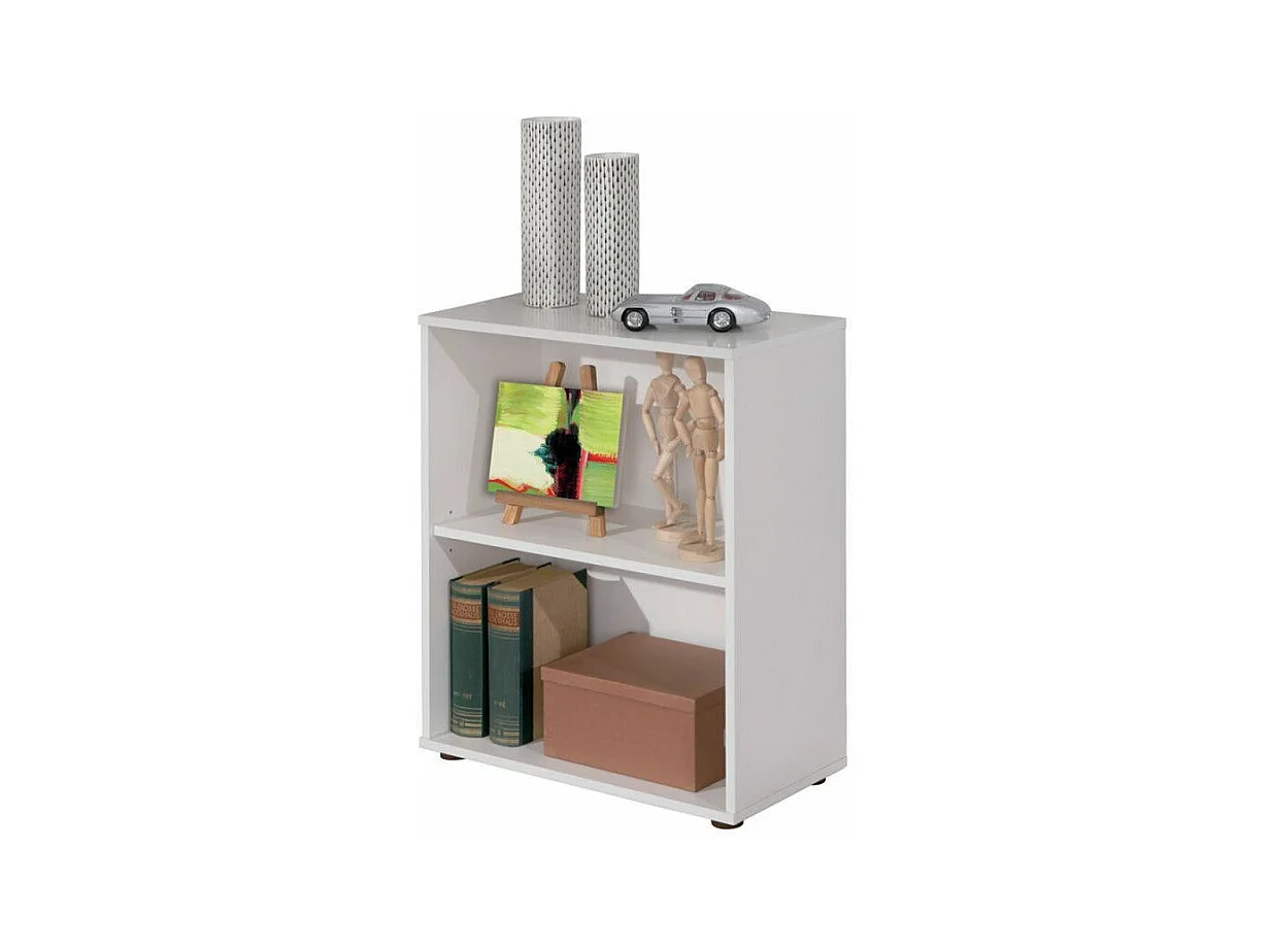 Diana 2-laags witte melaminehouten plank H 75 cm