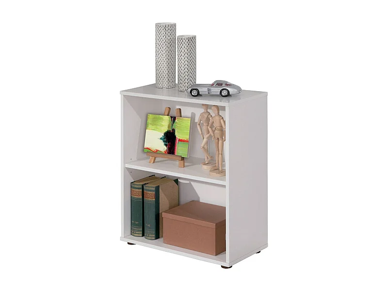 Étagère 2 Niveaux "Delnice" 75cm Blanc