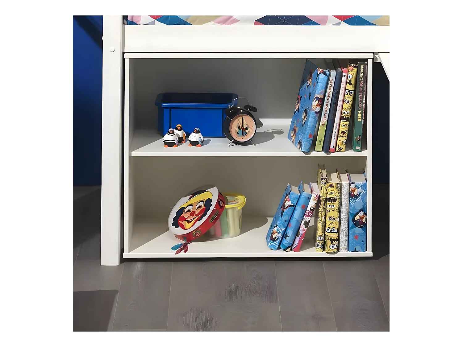 Bibliothèque Enfant en Pin "Pino" 85cm Blanc