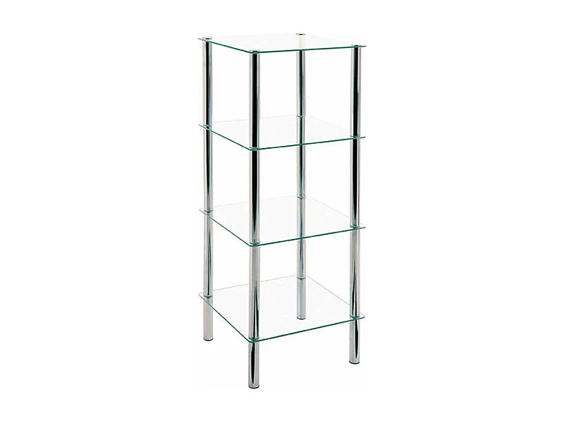 Étagère 4 Niveaux en Verre "Eliot" 107cm Transparent