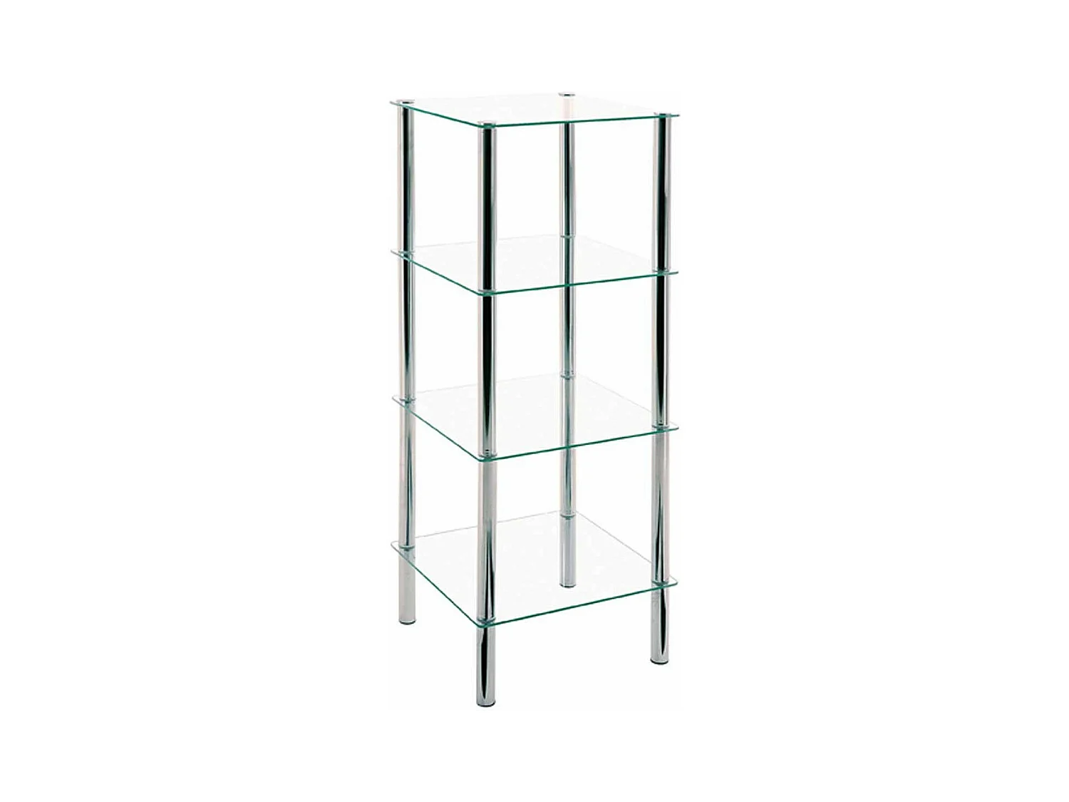 Étagère 4 Niveaux en Verre "Eliot" 107cm Transparent