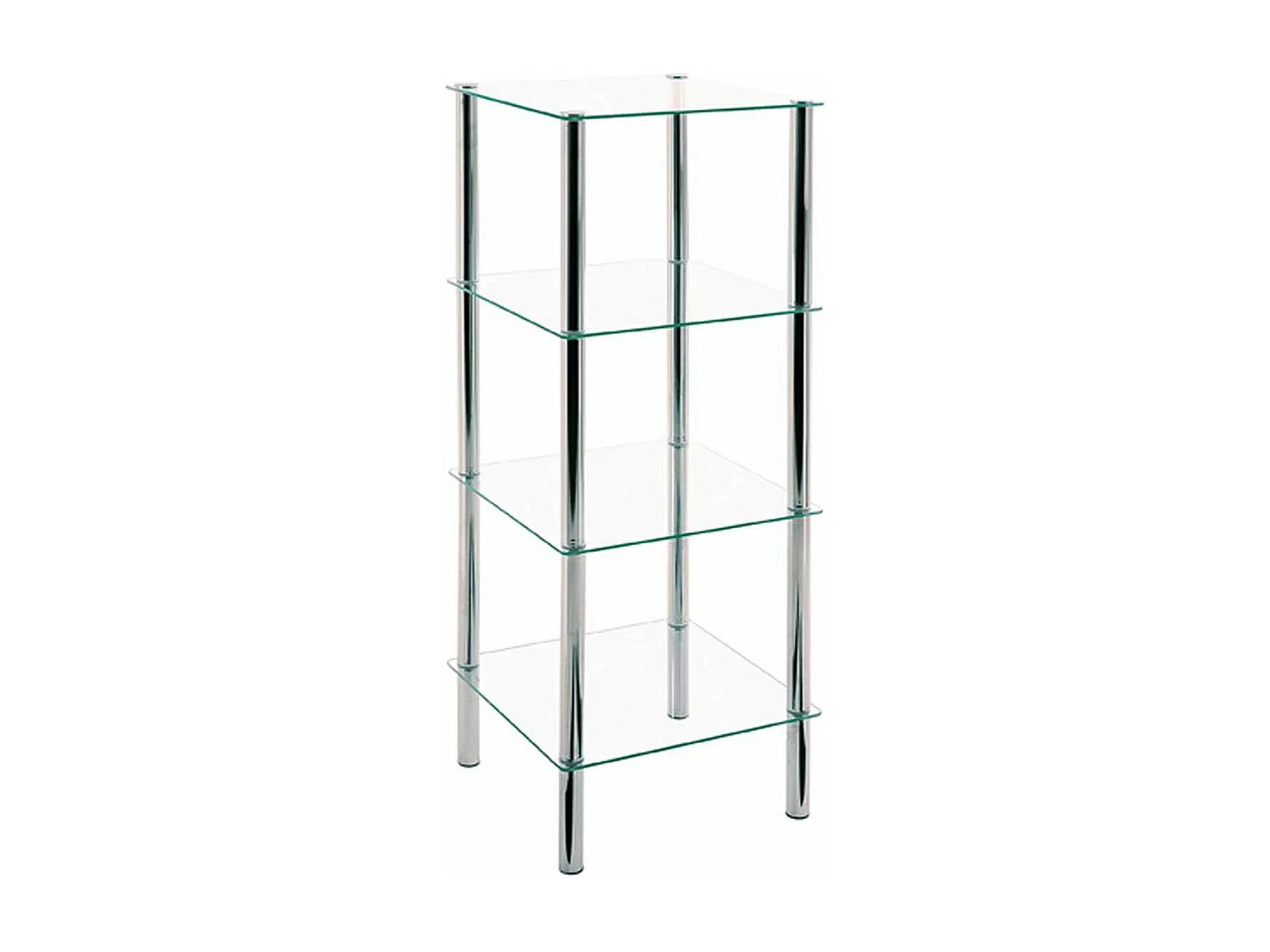 Étagère 4 Niveaux en Verre "Eliot" 107cm Transparent