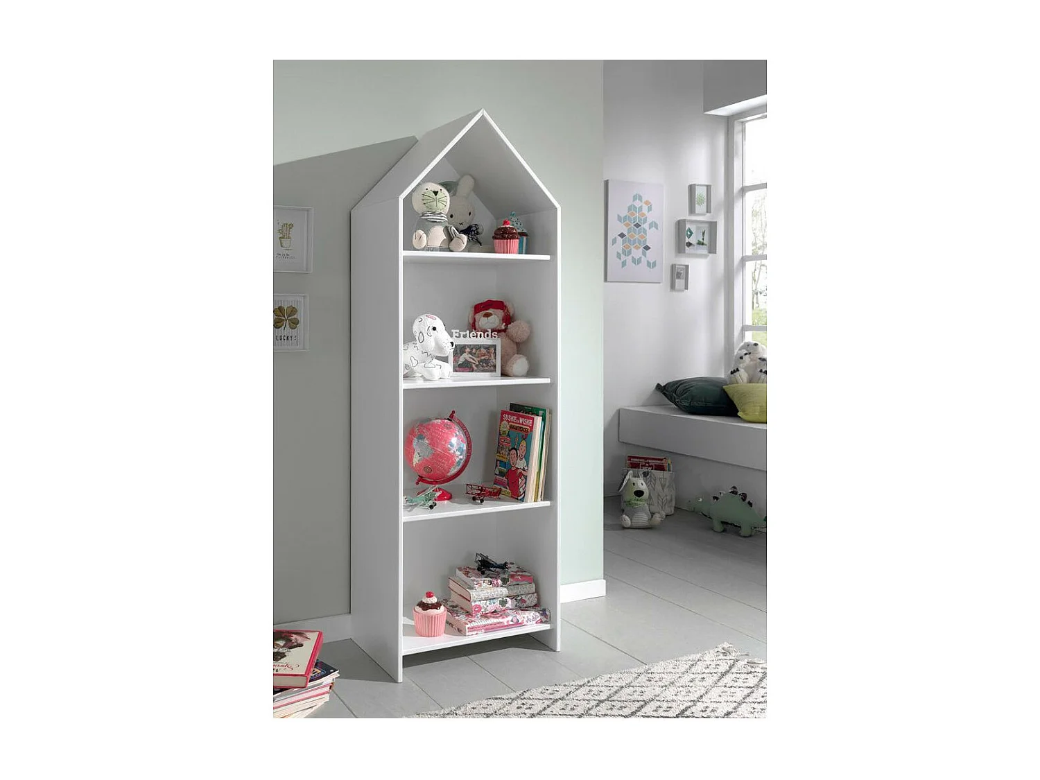 Pack - Étagère & Armoire 4 Niveaux "Casami" 171cm Blanc & Rose