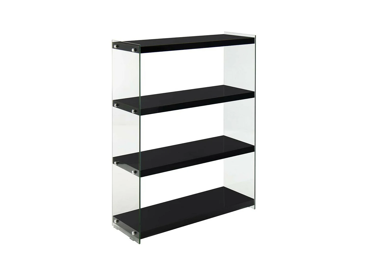 Étagère 4 Niveaux "Elementary" 113cm Noir Brillant