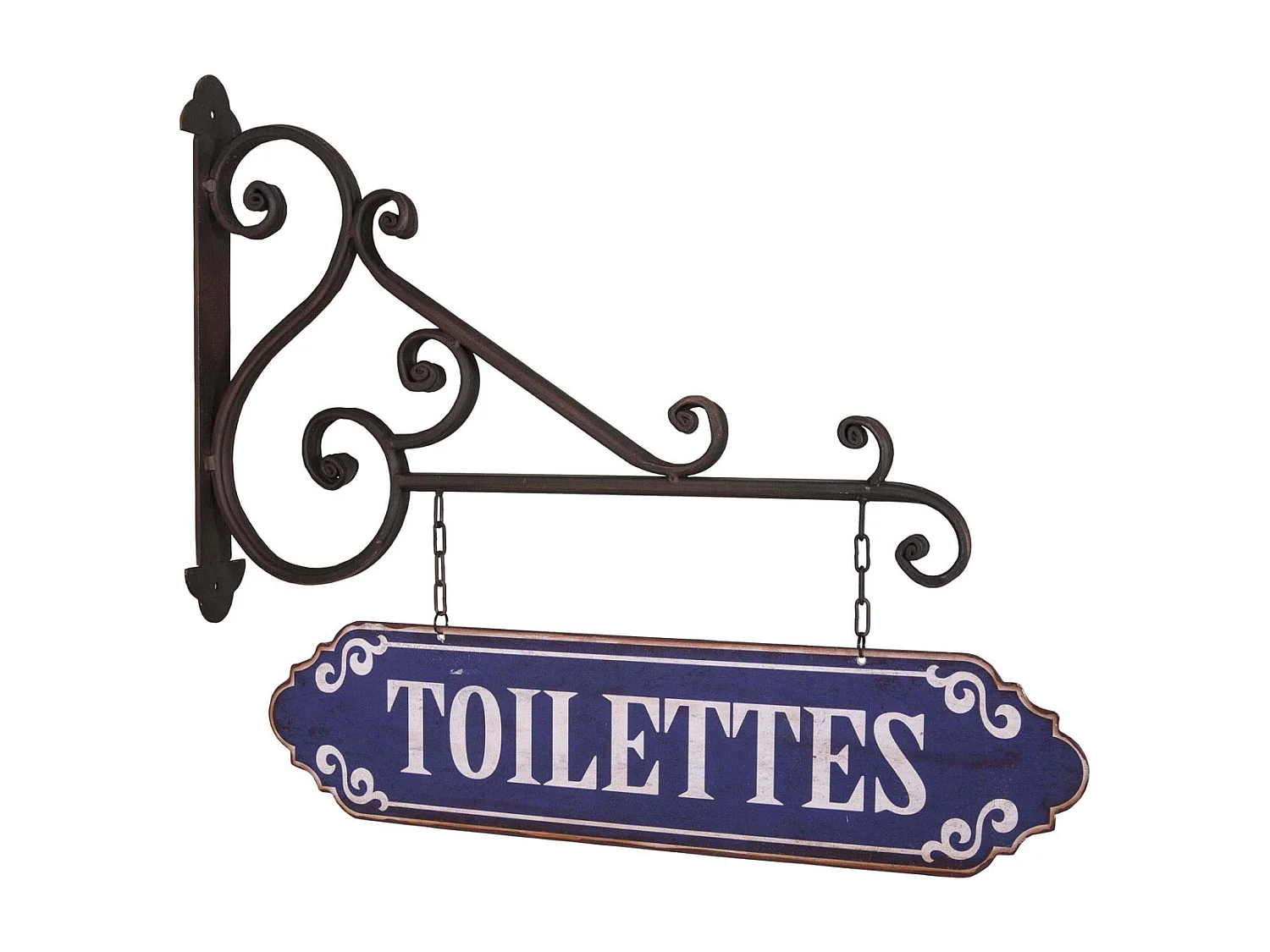 Panneau avec patère vintage toilettes