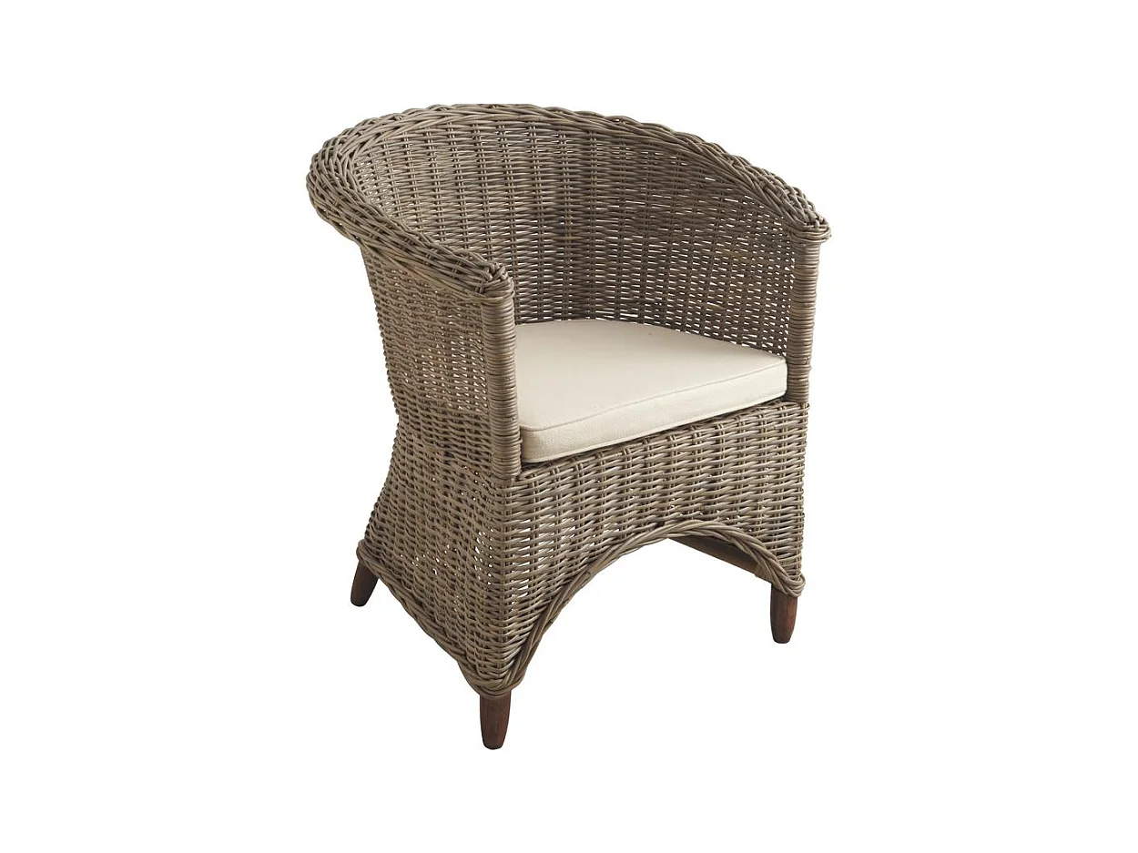 Fauteuil poelet gris Ara