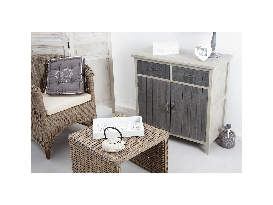 Fauteuil poelet gris Ara