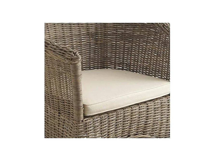Fauteuil poelet gris Ara