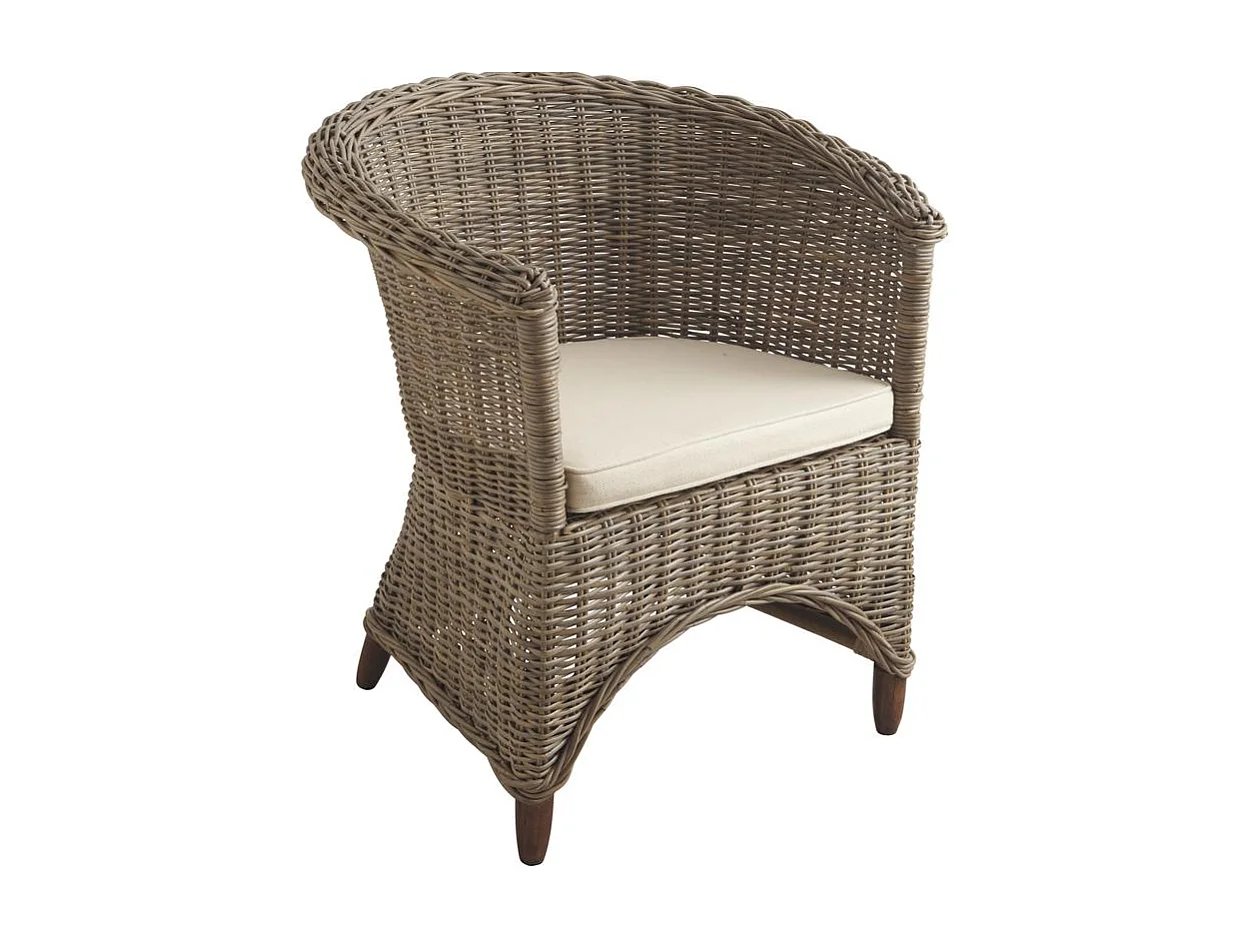 Fauteuil poelet gris Ara