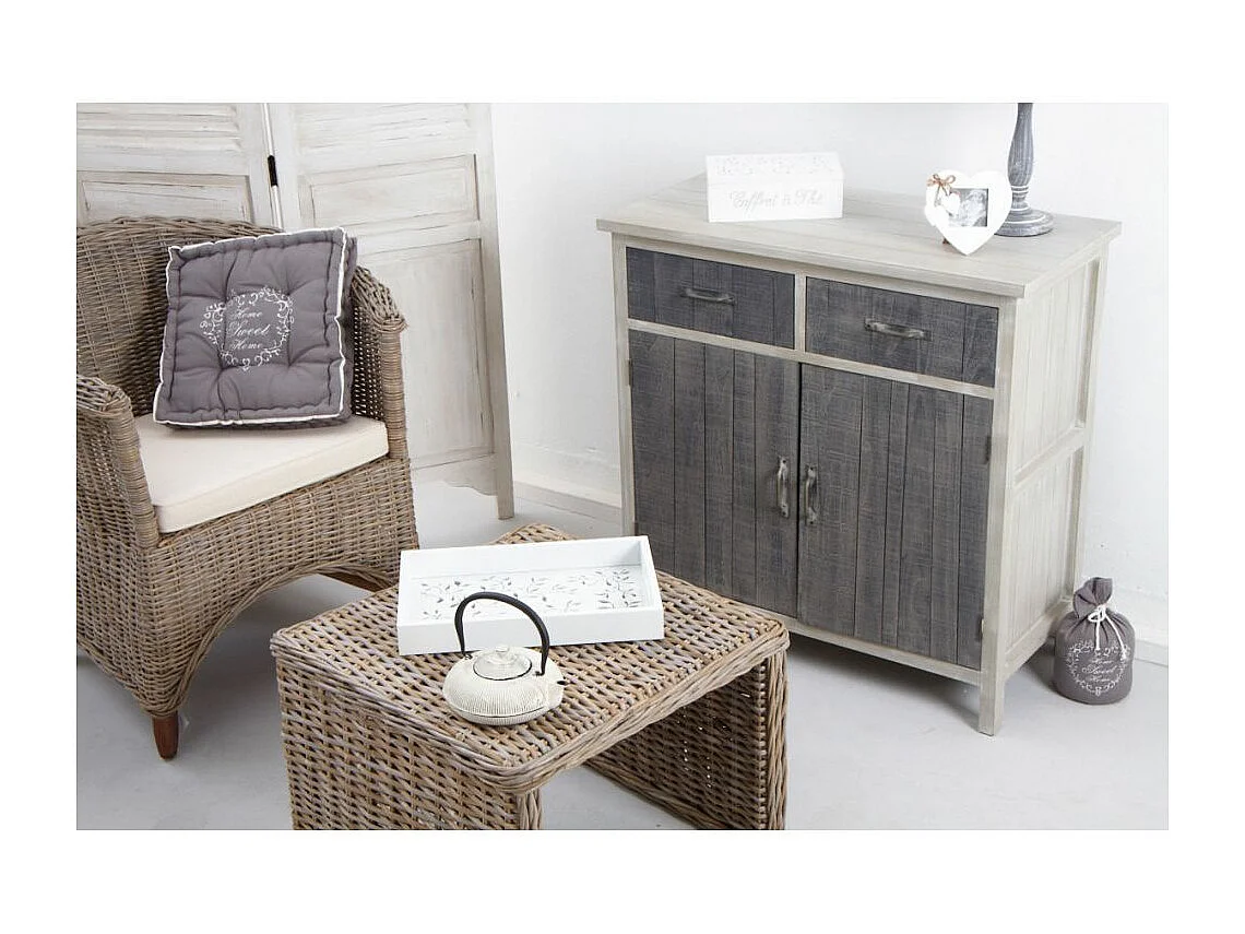 Fauteuil poelet gris Ara