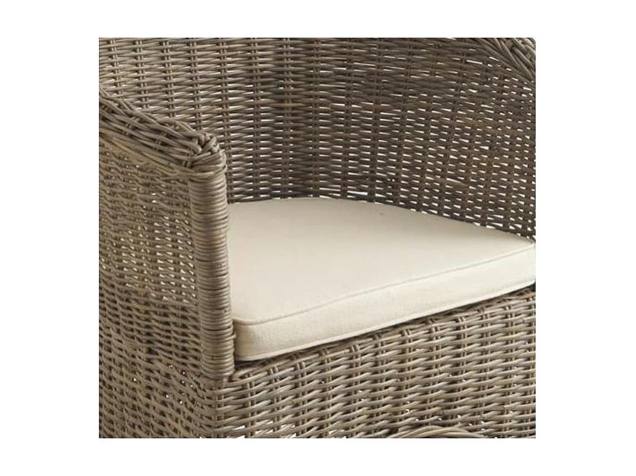 Fauteuil poelet gris Ara