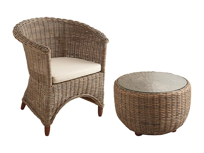 Petit salon en poelet gris Ara