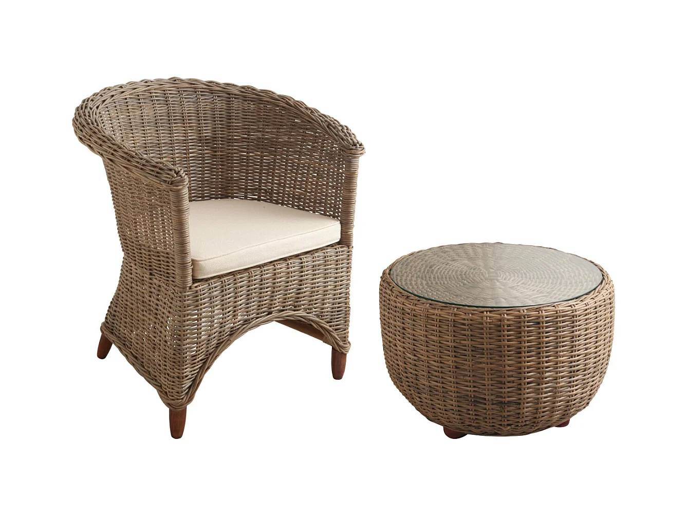 Petit salon en poelet gris Ara