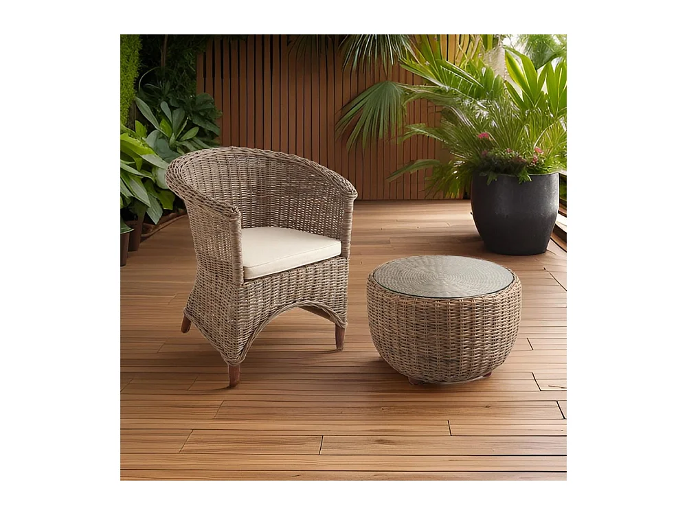 Petit salon en poelet gris Ara