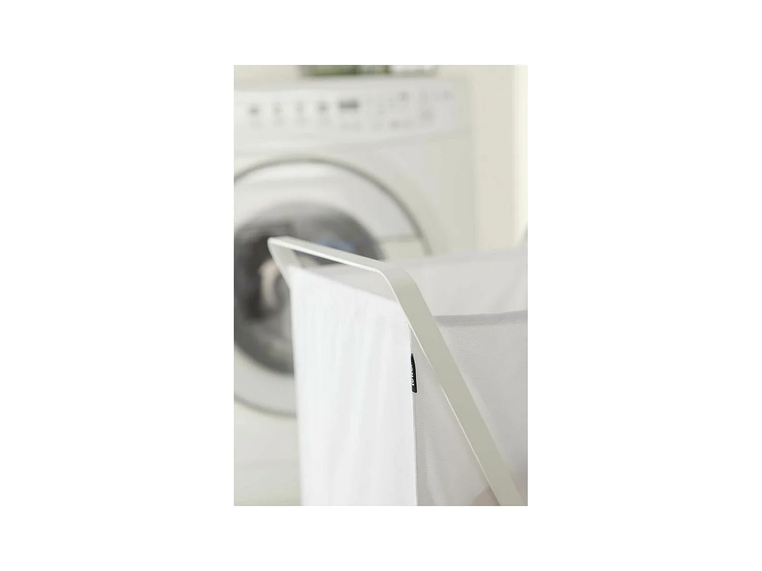 Opvouwbare wasmand wit - H 64 cm