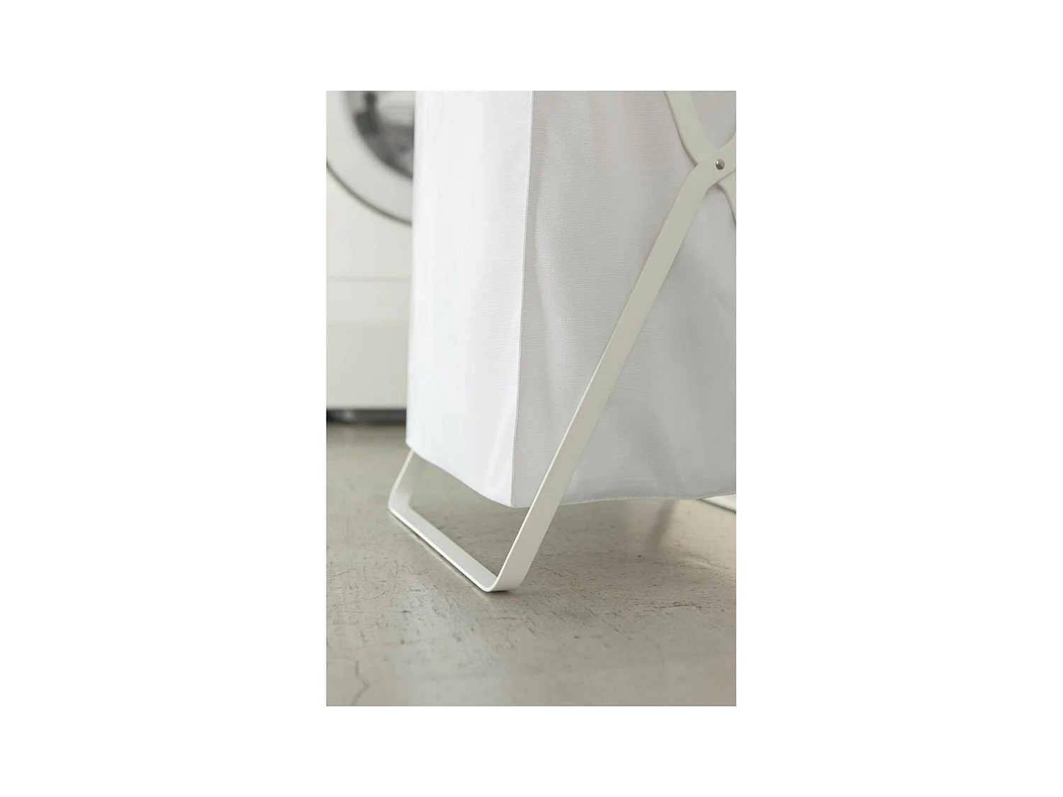 Opvouwbare wasmand wit - H 64 cm