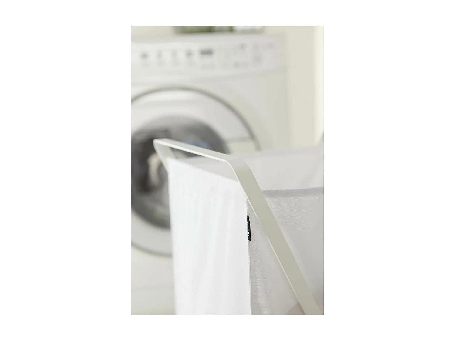 Panier à Linge Pliable Blanc - H64 cm