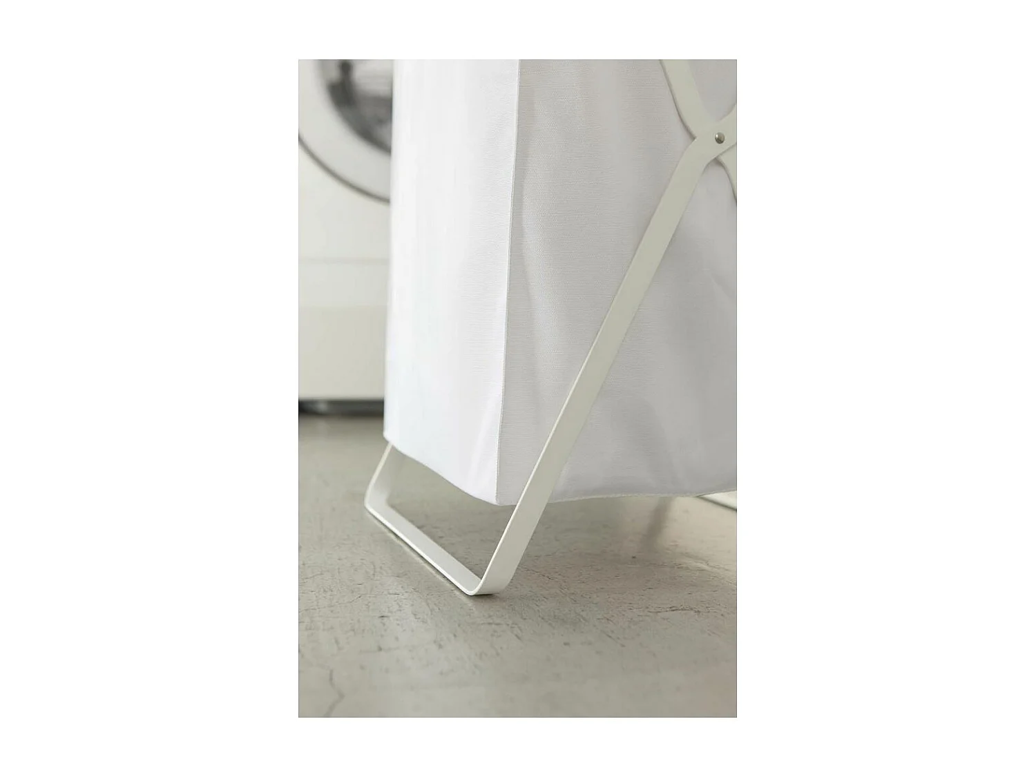 Panier à Linge Pliable Blanc - H64 cm