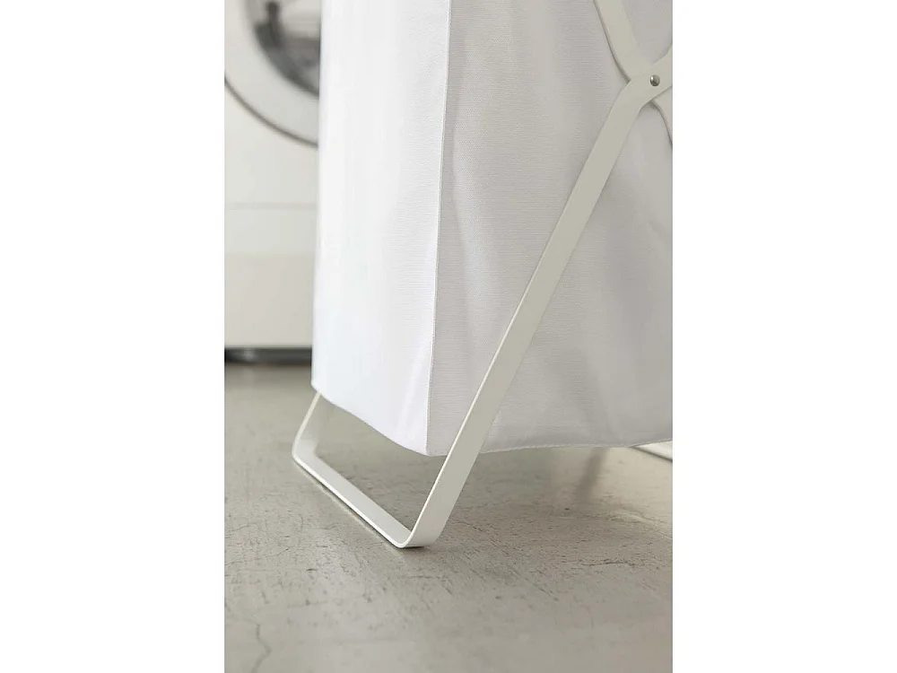 Panier à Linge Pliable Blanc - H64 cm