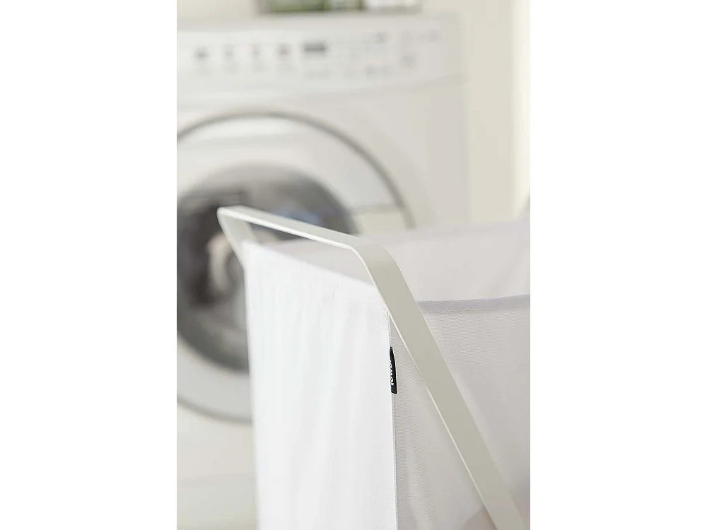 Panier à Linge Pliable Blanc - H64 cm