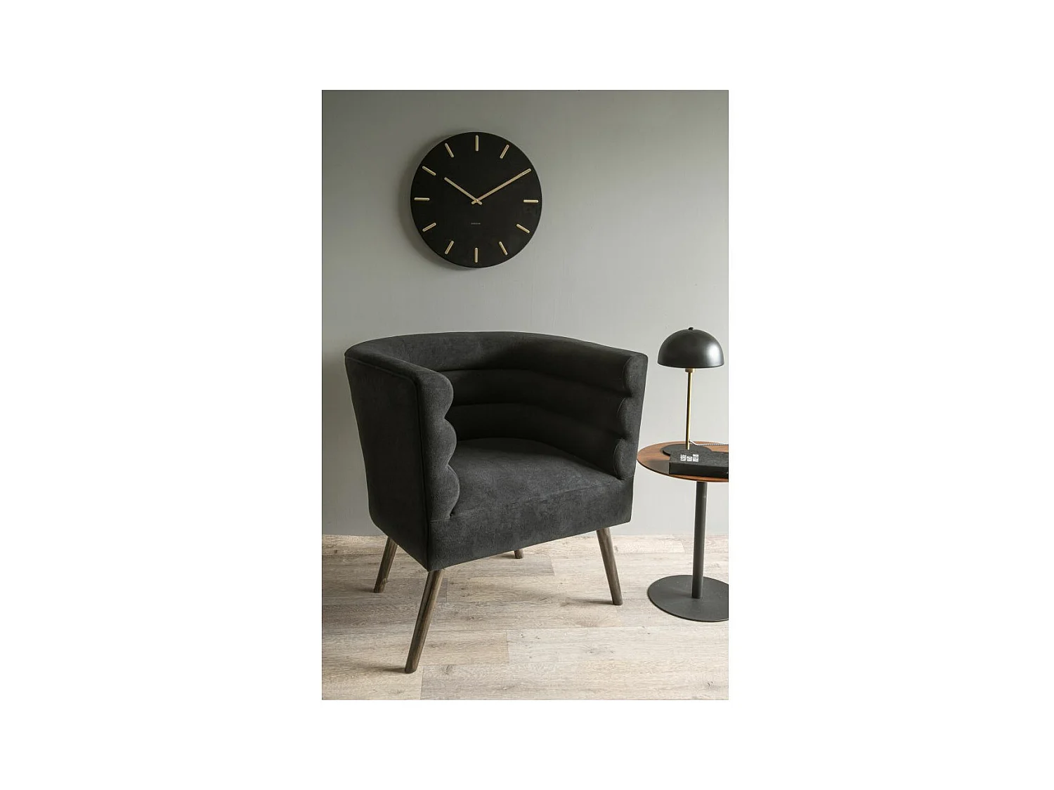 Horloge en métal Charme 45 cm Noir