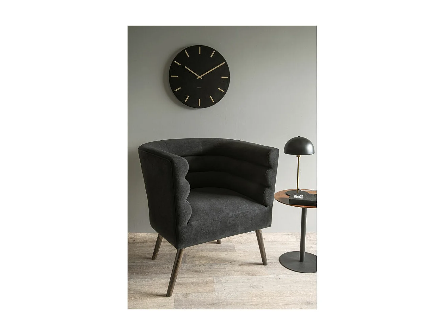 Horloge en métal Charme 45 cm Noir