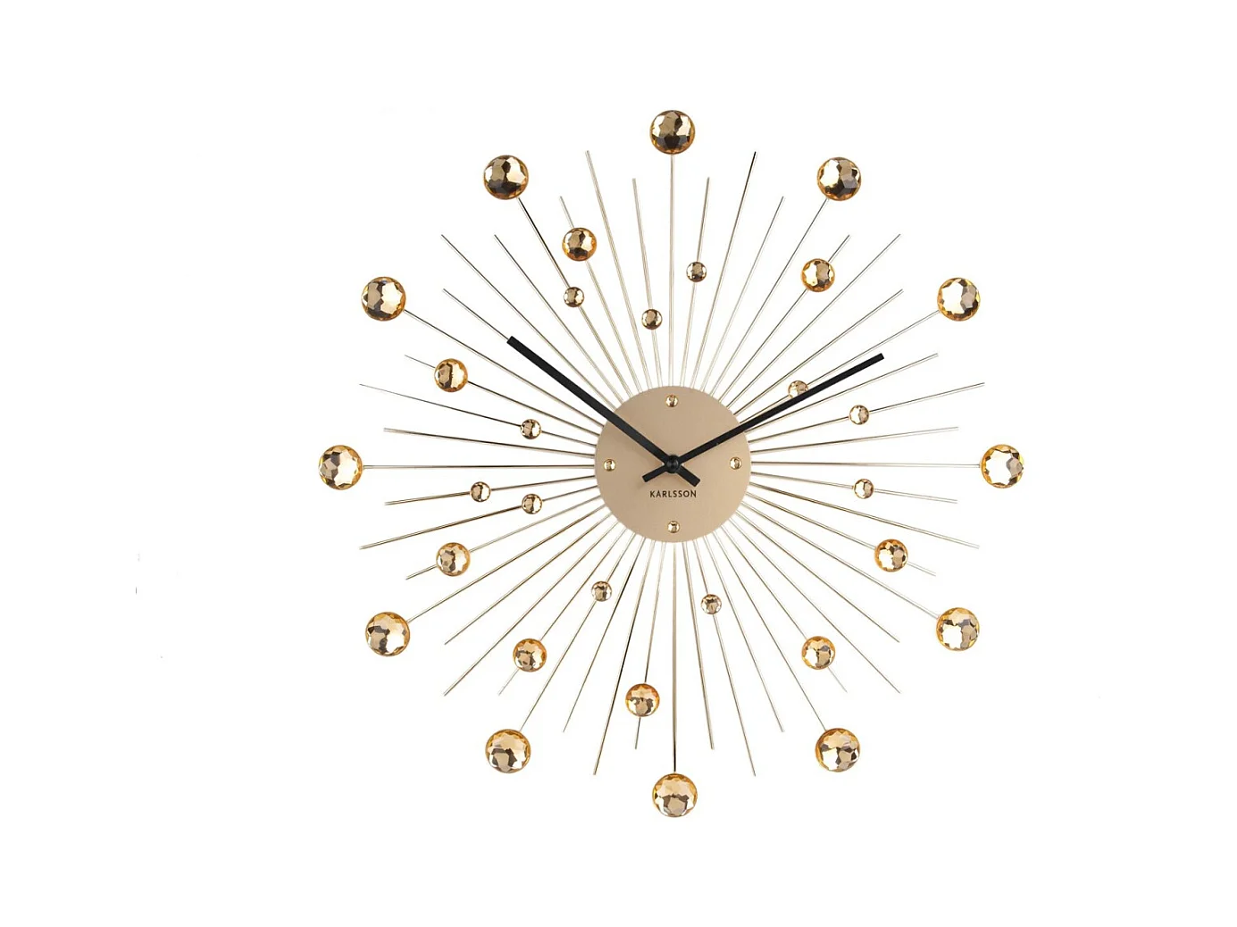 Horloge ronde en métal Sunburst 50 cm