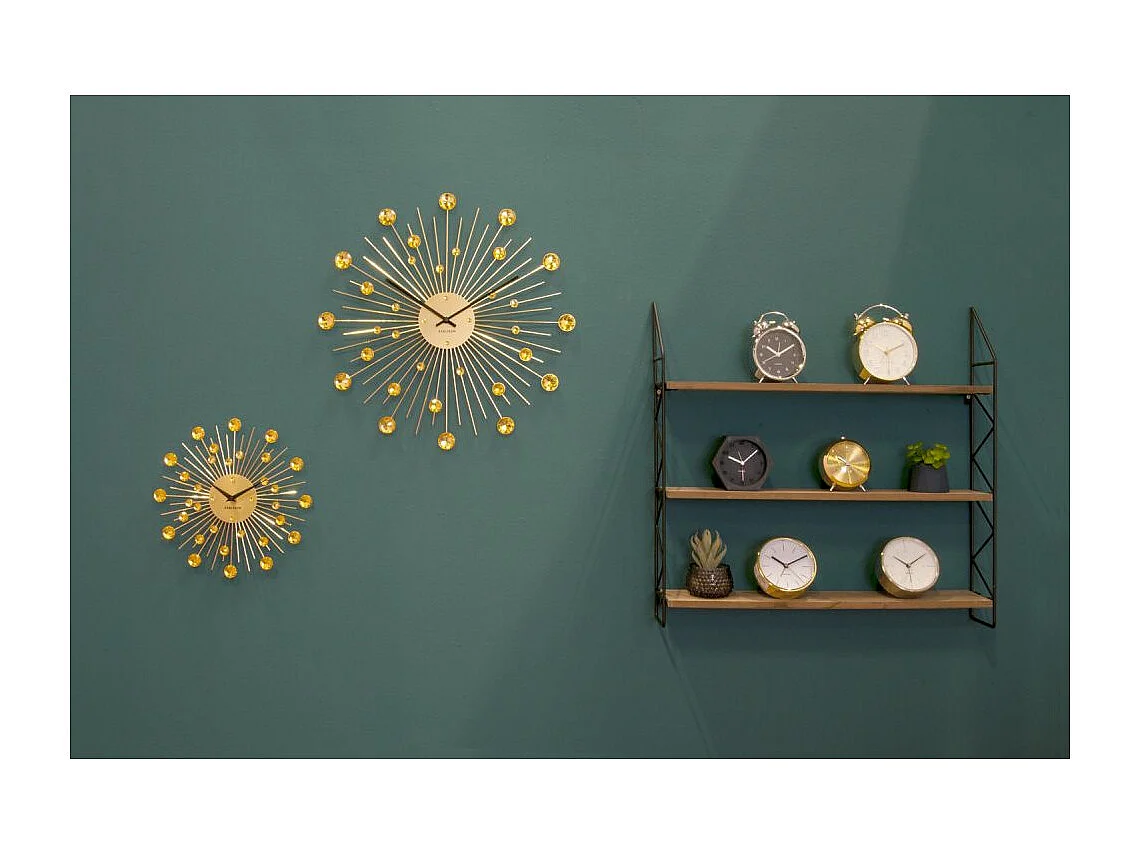 Horloge ronde en métal Sunburst 50 cm